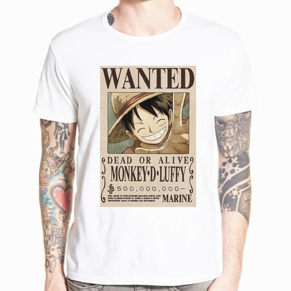 T-Shirt One Piece Luffy Avis de Recherche