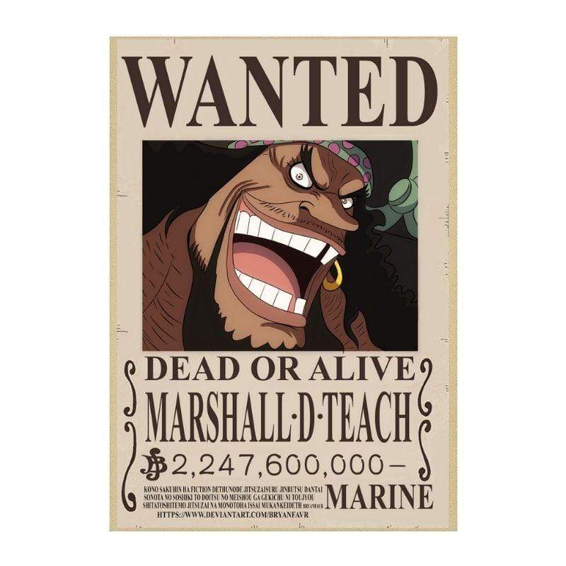 Avis de Recherche Marshall D. Teach Wanted 35X50cm