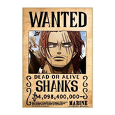 Avis de Recherche Shanks Wanted 30 x 42 cm