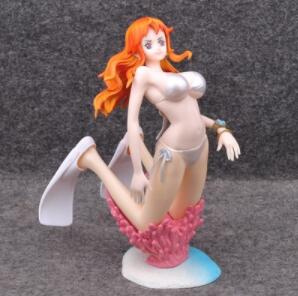 Figurine One Piece Nami Fait De La Plongée Maillot De Bain Blanc