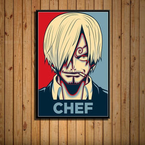 Poster One Piece Chef Cuisinier Sanji 60 x 85cm
