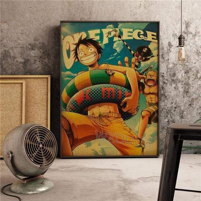 Poster One Piece Luffy a La Plage 60x85cm