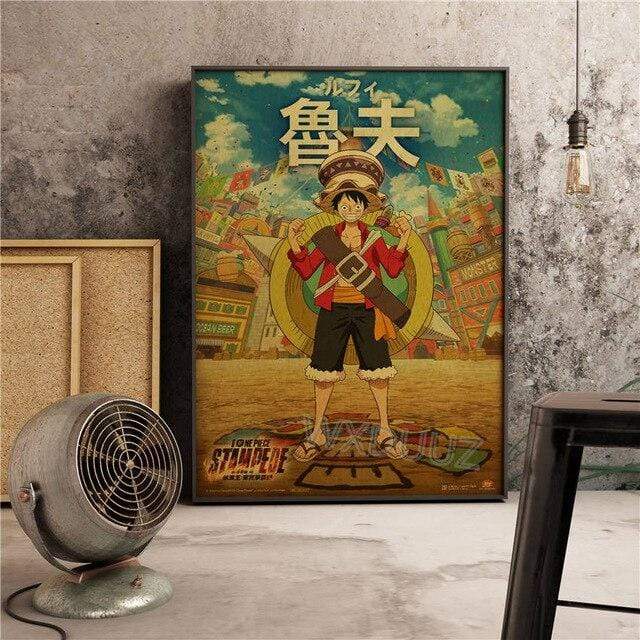Poster One Piece Monkey D Luffy Stampede 55x80cm