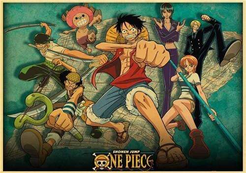 Poster One Piece l'Équipage du Chapeau de Paille 50x70cm