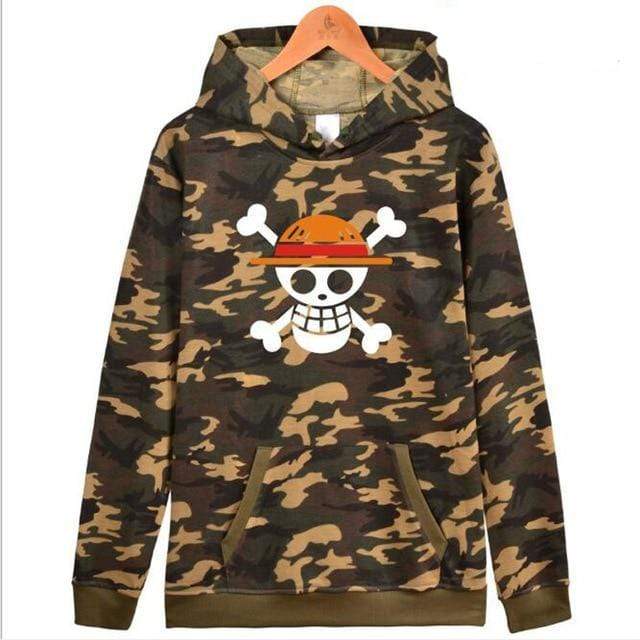 Sweat One Piece Jolly Roger Luffy Militaire 4XL