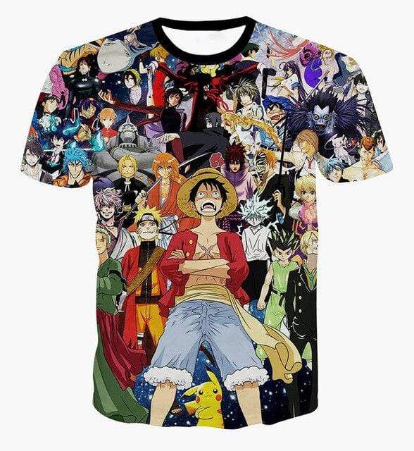 T-Shirt One Piece Luffy et le All Star 4XL
