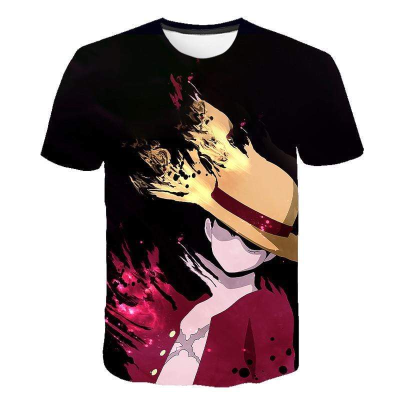 T Shirt One Piece Style Peinture Luffy XXL