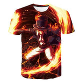 T shirt One Piece Sabo Le Révolutionnaire Enflammées 6XL
