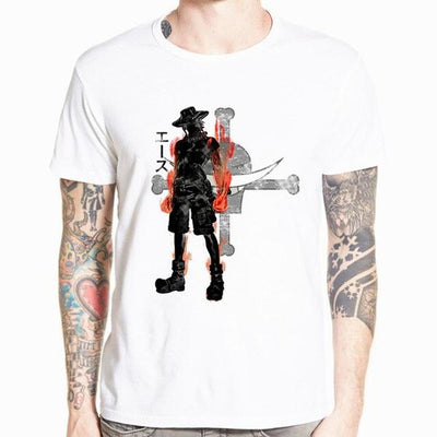 T-Shirt One Piece Ace aux Poings Ardents
