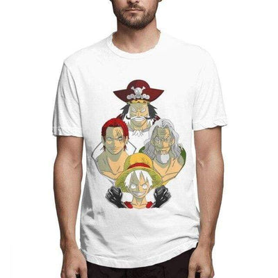 T-shirt One Piece Luffy Gold Rogers Silvers Rayleigh